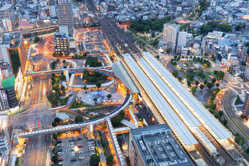 Preview: Gifu, Japan Cityscape Over the Station