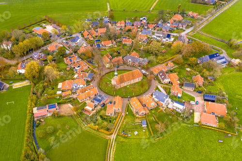 Preview: Aerial view of historic village of Niehove