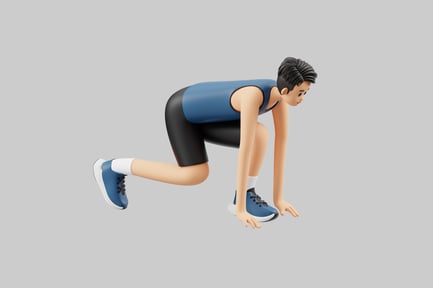 Preview: Man in a running stance.