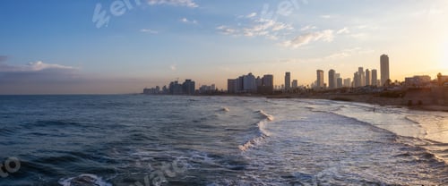 Preview: Jaffa, Tel Aviv-Yafo, Israel. Cityscape Sunrise