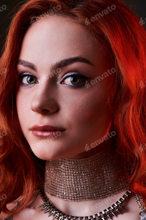 Preview: Elegance of a young woman radiating confidence in a castle inspired setting