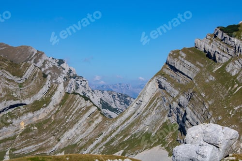 Preview: Beautiful nature scene of the Durmitor mountains with a Bobotov Kuk peak in Montenegro