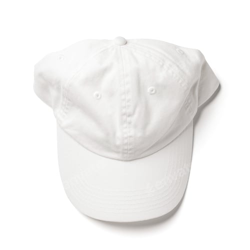 Preview: White baseball cap on white background