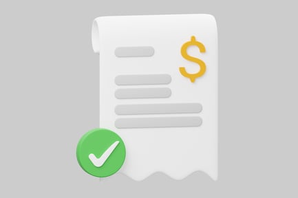Preview: Approved financial document receipt graphic