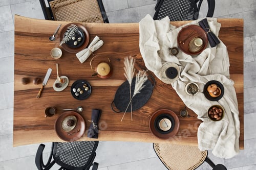 Preview: Stylish interior design of dining room