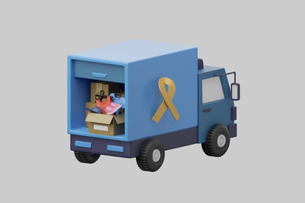 Preview: Donation truck cartoon community support