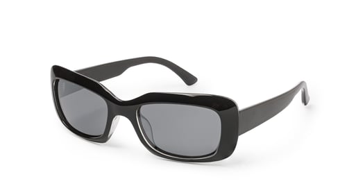 Preview: Black sunglasses isolated on white background, representing fashion and eye protection