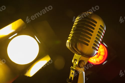 Preview: audio microphone retro style