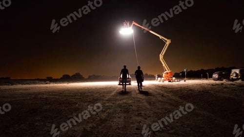 Preview: Silhouette men. FILMSET. Light