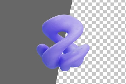 Preview: Twisted Bending Ring Neon 3D Icon