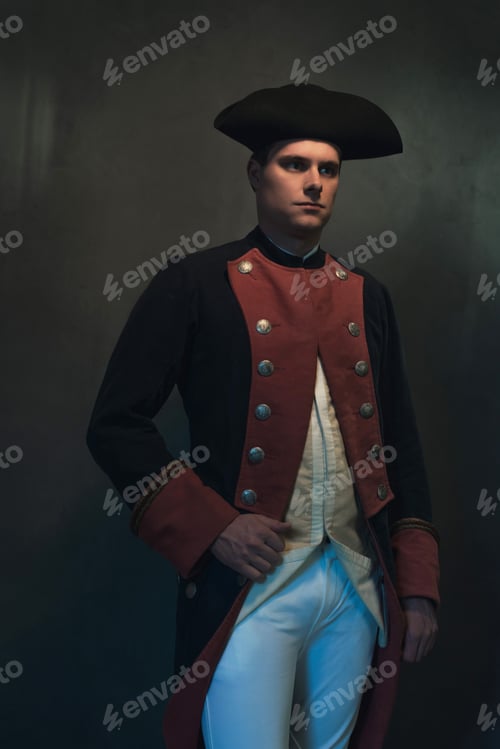 Preview: Serious Historical Regency Man In Hat And Jacket.
