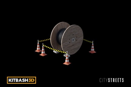 Preview: Kitbash: City Streets - Construction Cable Spool