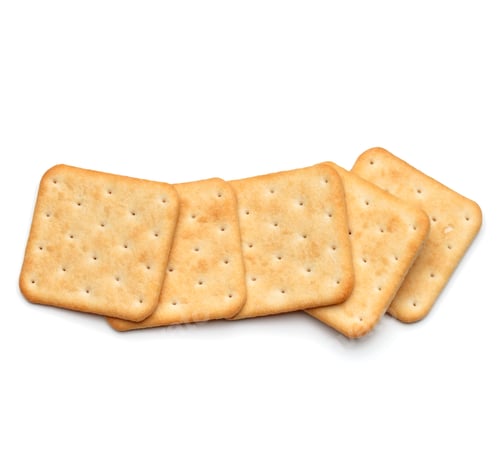 Preview: Dry cracker cookies isolated on white background cutout