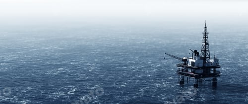 Preview: Offshore drilling rig on the sea. Oil platform