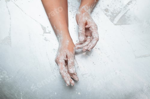 Preview: baker's hands in flour