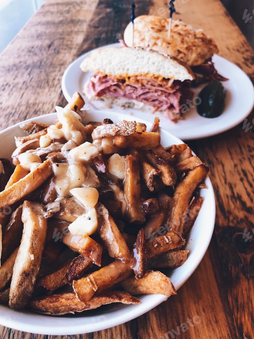 Preview: Poutine and a deli sandwich