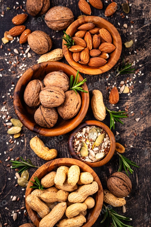 Preview: Assortment of different nuts and seeds