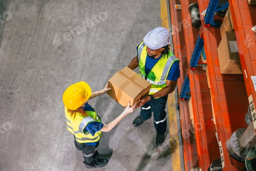 Preview: warehouse worker work in shipping logistics factory ship supply order goods cargo from store house