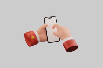Preview: Cartoon hands using smartphone design