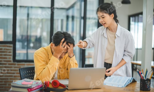 Preview: Young students quarrel when their work fails and goals are not met.