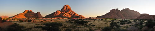 Preview: Panorama from three photos of the Spitzkoppe in Namibia