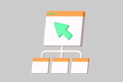 Preview: Stylized Flowchart with Green Cursor