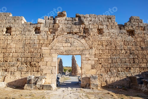 Preview: Nymphaeum of Perge. Ruins of ancient Pamphylian city located in Antalya Province, Turkey.