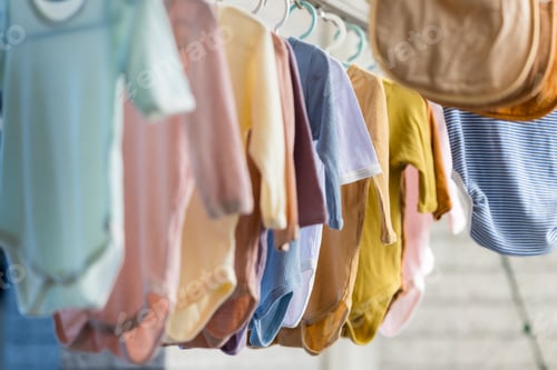 Preview: Baby clothes are drying in the balcony