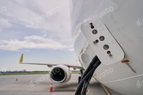 Preview: Aircraft on the ground being supplied with electricity