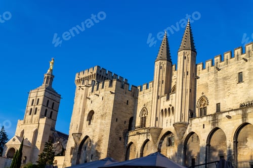 Preview: Beautiful view of the Popes palace in Avignon, France