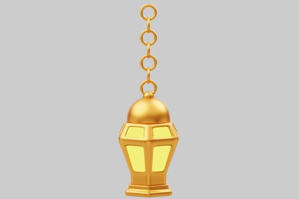 Preview: Gold lantern with chain.