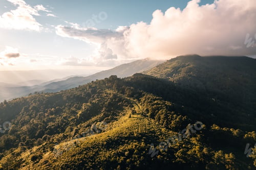 Preview: Scenic View Of Mountains Against Sky During Sunset