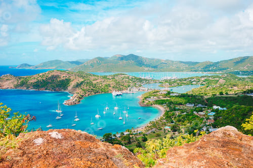 Preview: View of English Harbor from Shirley Heights, Antigua