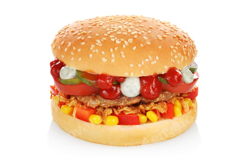 Preview: Big hamburger isolated
