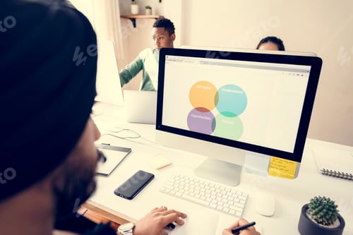 Preview: Business people working in office