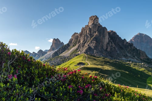 Preview: Golden Hour at Giau Mountain Pass in Italy Dolomites