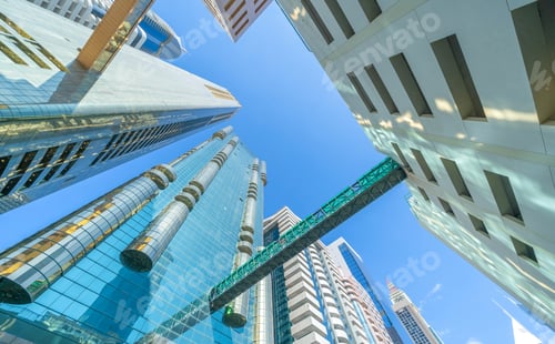 Preview: Dubai Downtown skyline, United Arab Emirates or UAE. Urban city.