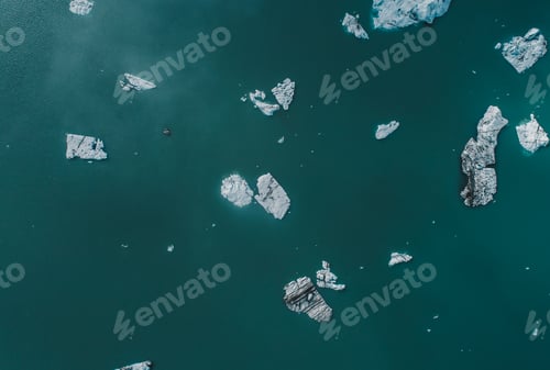 Preview: Icelandic panoramas, aerial view on the glacier lagoon