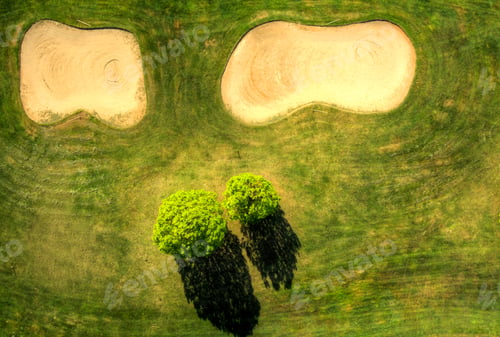 Preview: Golf field view from above