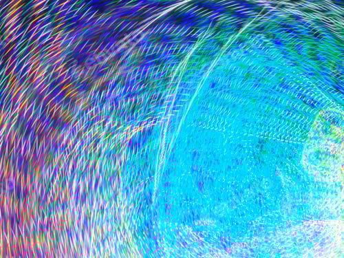 Preview: Blurred image with a blue patterned background, creating an abstract and dreamy aesthetic