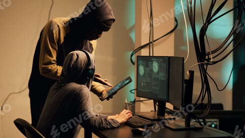 Preview: Woman hacker using her knowledge of computer systems
