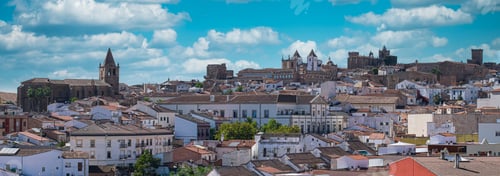 Preview: Anoramic view from the Infanta Isabel viewpoint of the city of Caceres, Spain