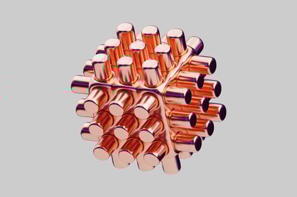 Copper cylinder array cube