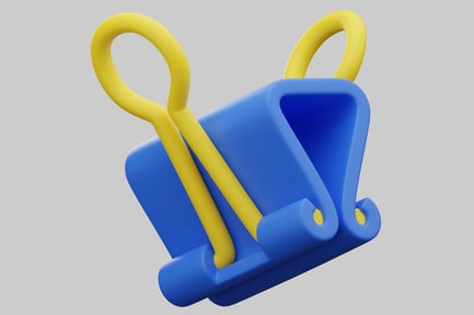 Preview: Abstract shape with yellow and blue elements.