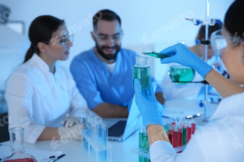 Preview: Medical students working in modern scientific laboratory