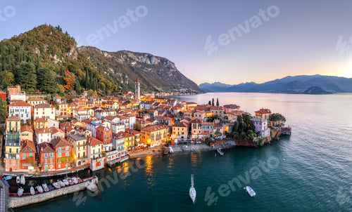 Preview: Varenna, Italy viewed from above Lake Como