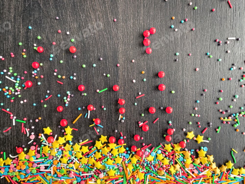 Preview: Baking powder on wooden background, generative AI.