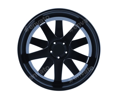 Preview: Car wheel isolated on white