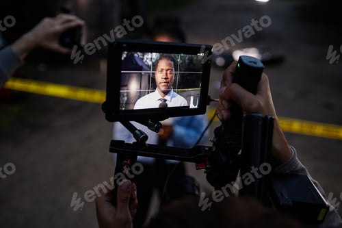 Preview: Policeman on Video Camera Screen