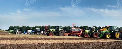Preview: Belogorye, Khmelnytsky region, UKRAINE - August 19, 2021: demonstration of agricultural machinery